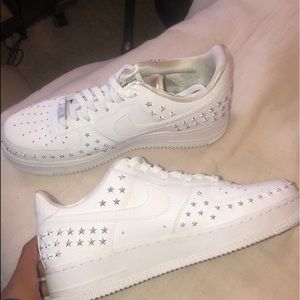 Nike Air Force 1’s with Silver Stars